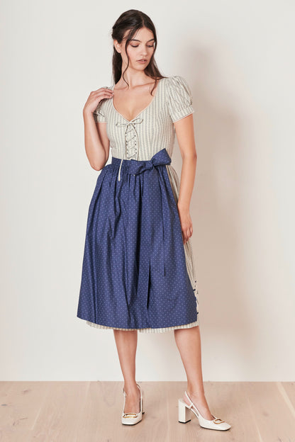 Julia Trentini Meike Dirndl, Blue — 70cm Long
