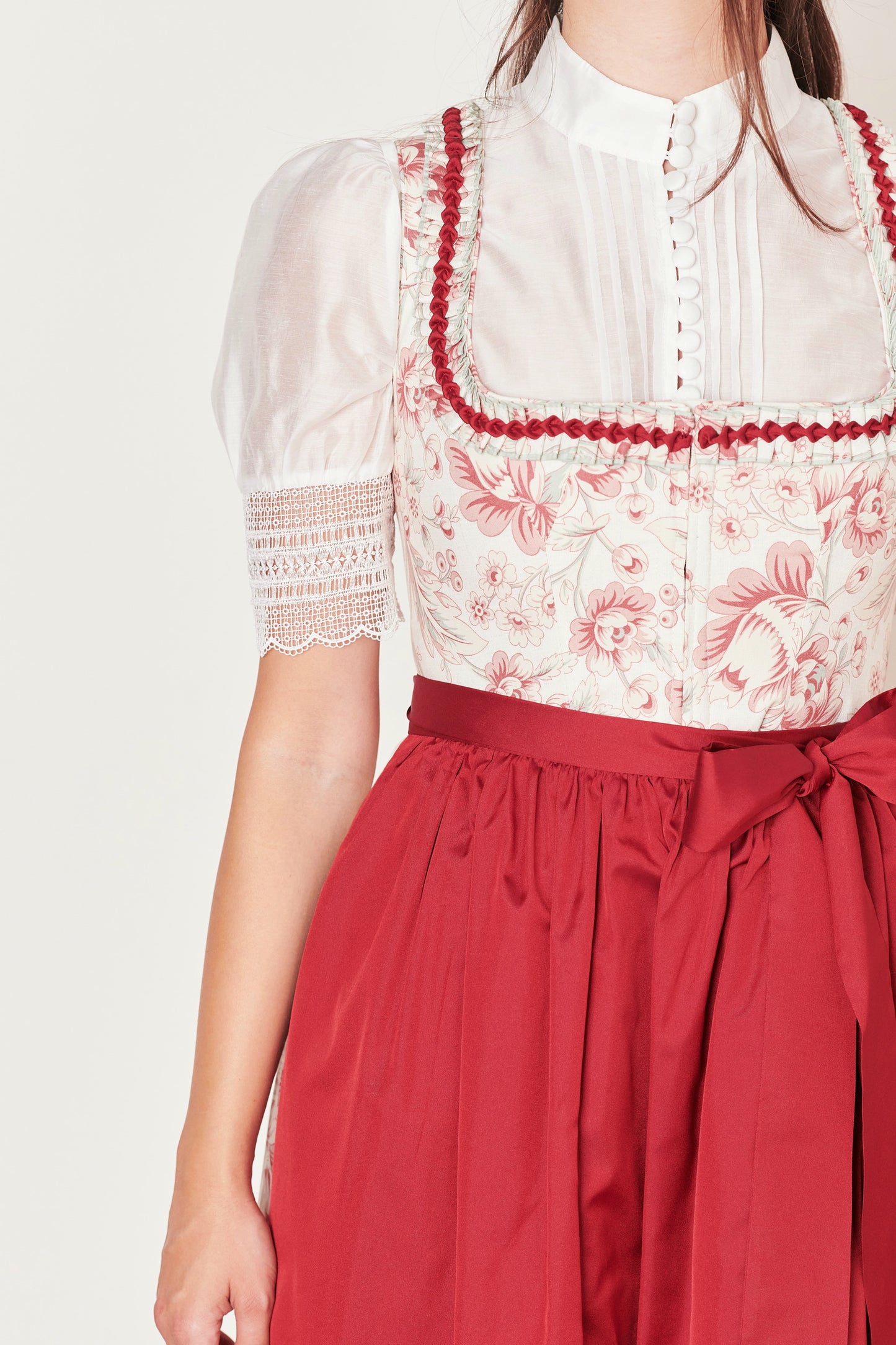 Julia Trentini Chiara Dirndl, Red — 70cm Long