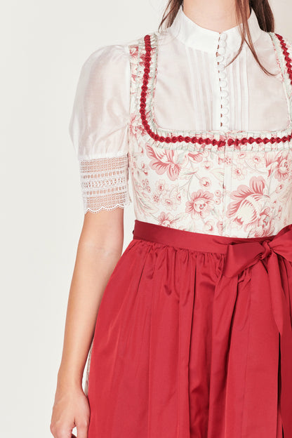Julia Trentini Chiara Dirndl, Red — 70cm Long