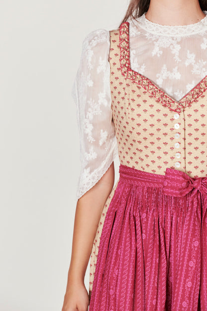 Julia Trentini Madita Dirndl, Beige — 70cm Long