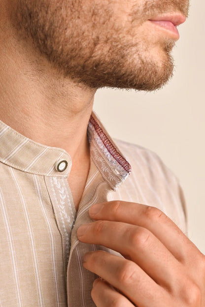 Kruger Traditional Long sleeve Shirt "Samir" beige