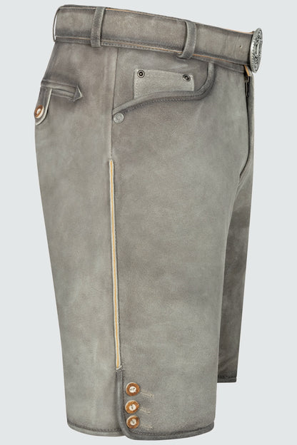 Kruger Lorenzo lederhosen gray, detail