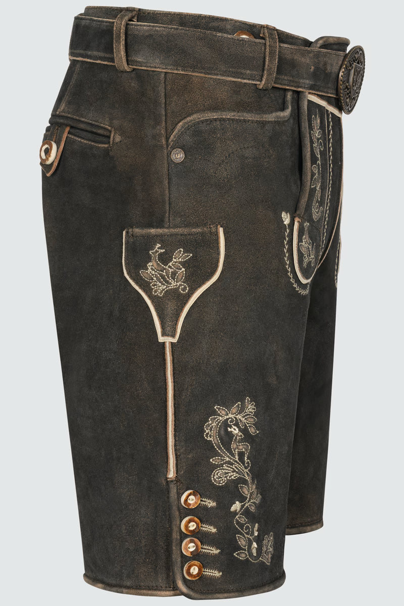 Kruger Men's Lederhosen "Arendt" with belt (52,54)