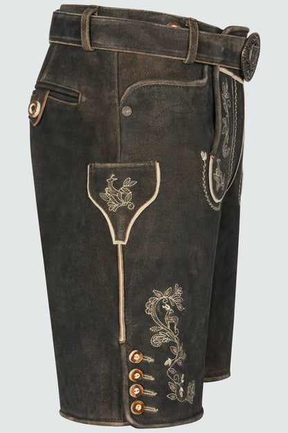 Kruger Men's Lederhosen "Arendt" with belt (52,54)