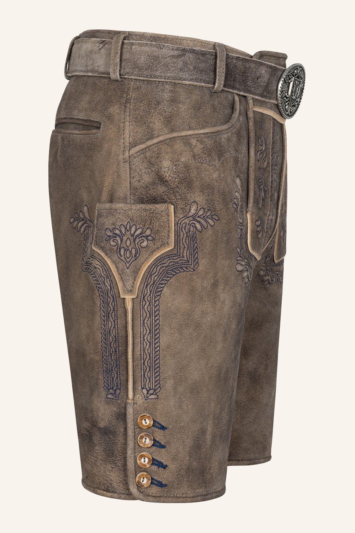 Kruger Karim lederhosen brown, detail