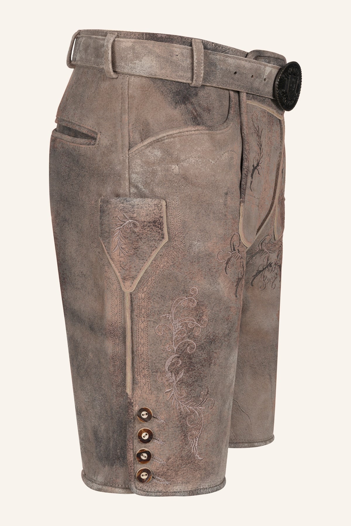 Kruger Delio lederhosen brown, detail