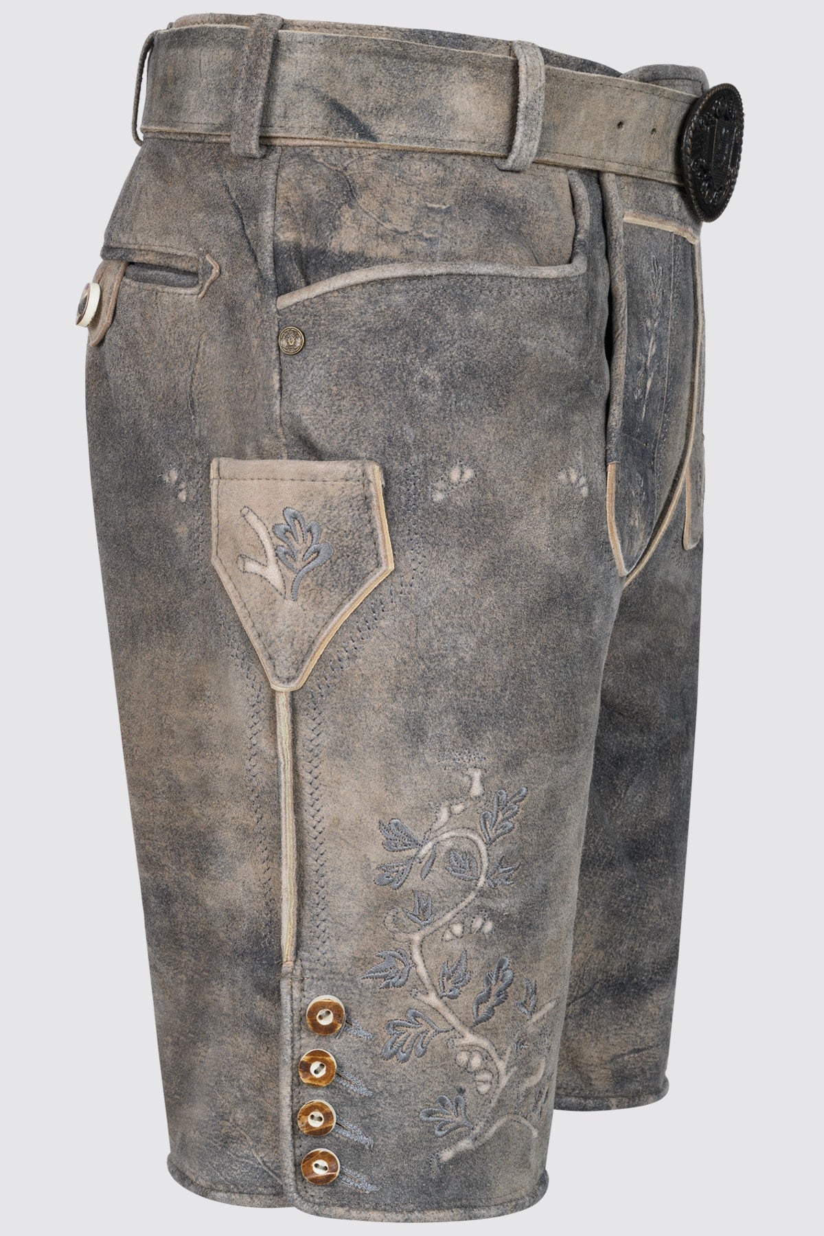 Kruger Berno lederhosen gray, detail