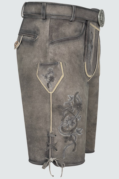 Kruger Mirko lederhosen gray, detail