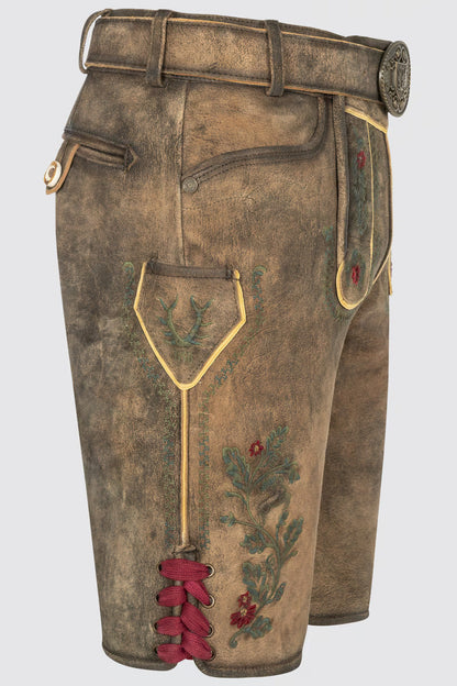 Kruger Men's Lederhosen "Charlie" with belt (light brown)
