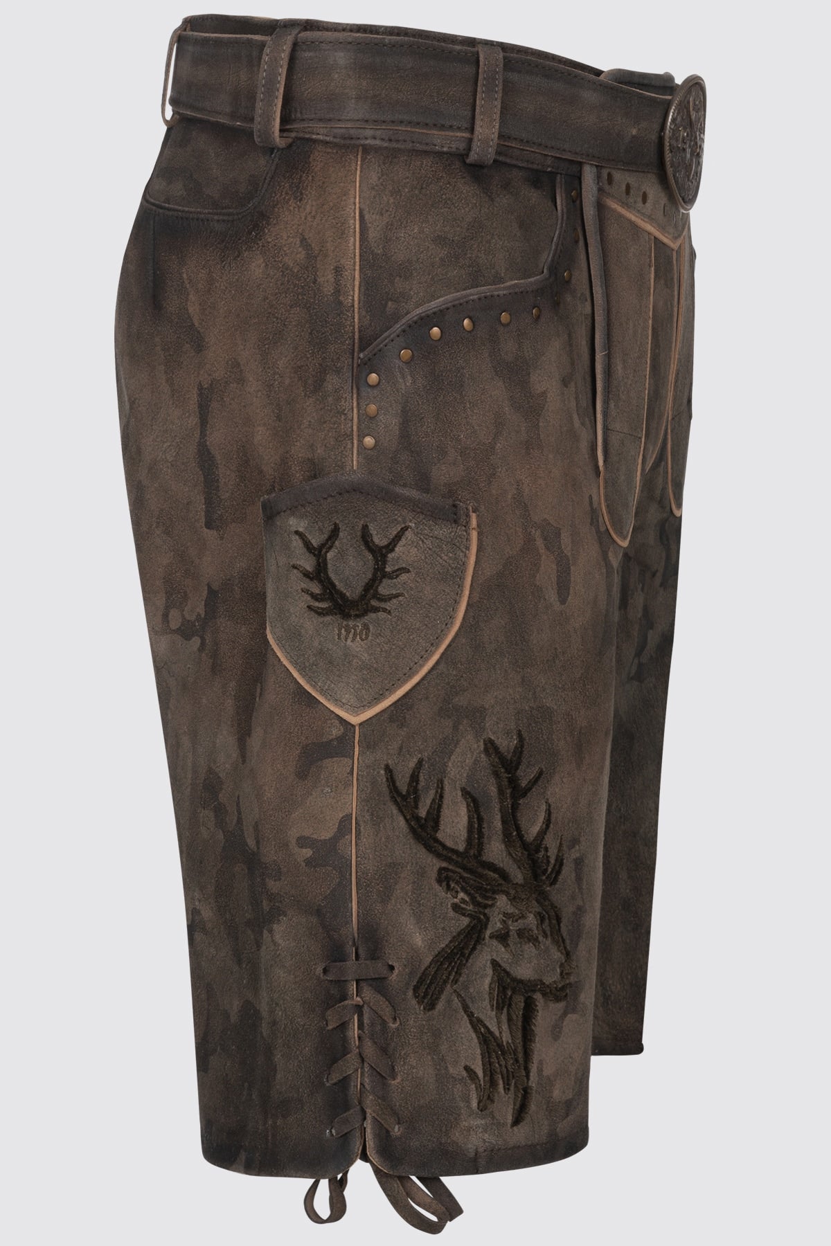 Kruger Matze lederhosen brown, detail