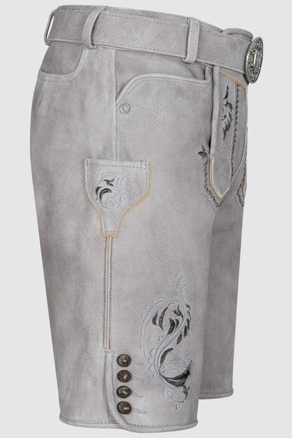 Kruger Heiko lederhosen gray, detail
