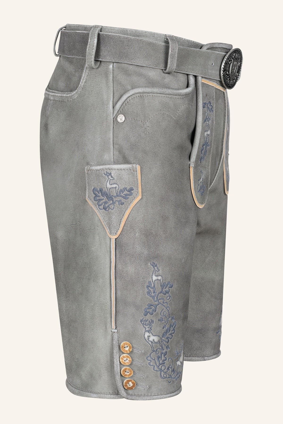 Kruger Berat lederhosen gray, detail