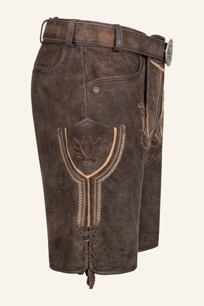 Kruger Rufus lederhosen brown, detail