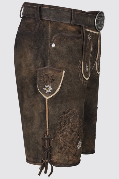 Kruger Leny lederhosen brown, detail