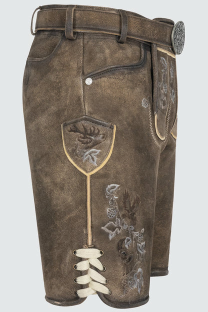 Kruger Men's Lederhosen "Ulli" brown/tan