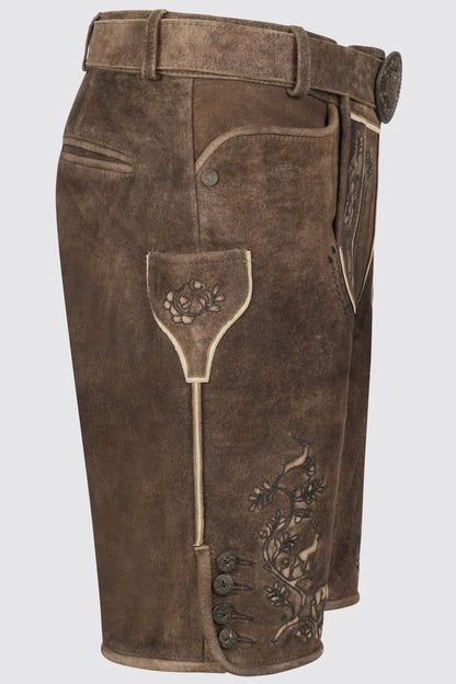 Kruger Mischa lederhosen brown, detail