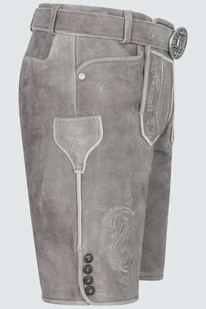 Kruger Maik lederhosen gray, detail