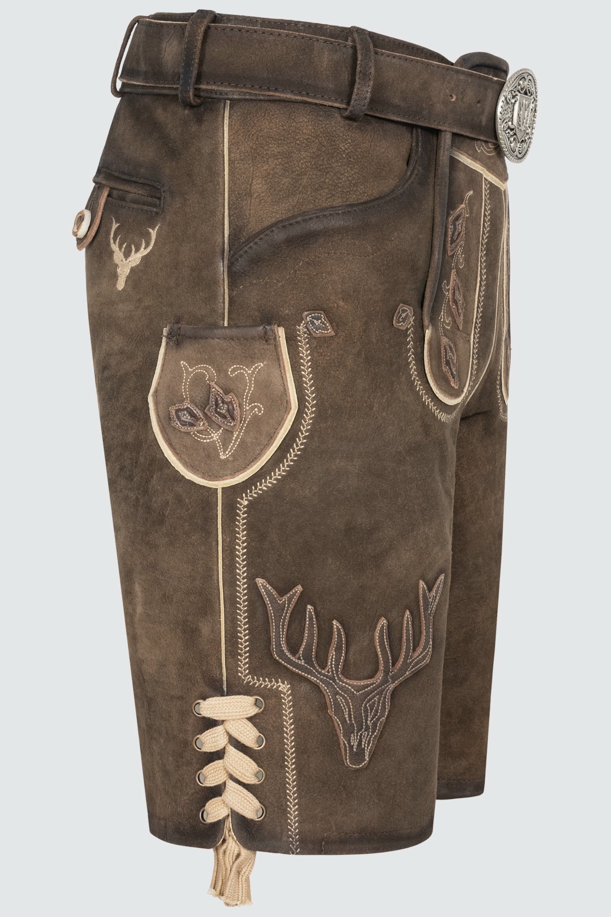 Kruger Werner lederhosen brown, detail