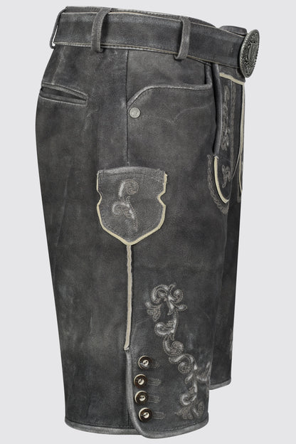 Kruger Nevi lederhosen gray, detail