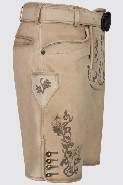 Kruger Tayden lederhosen beige, detail