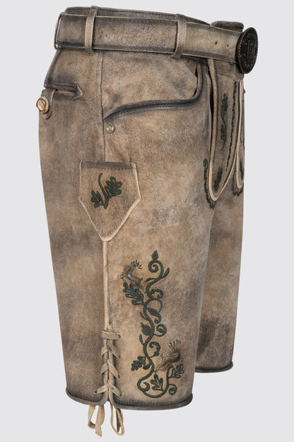 Kruger Men's Lederhosen "Melo" brown/green