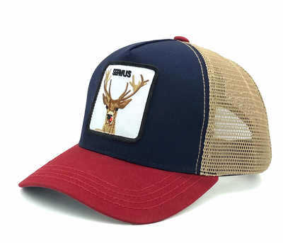 Trucker Cap with Motto Patch and Deer