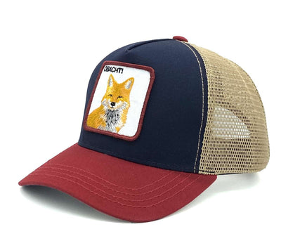 Trucker Cap with Motto Patch and Fox