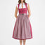 Dirndl with striped apron and clasp