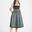 Dirndl with striped apron and clasp