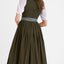 Dirndl with striped apron and clasp