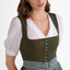 Dirndl with striped apron and clasp