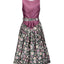 Berwin Long Dirndl 2pcs. 70cm w/Peplum "Freya" green/purple