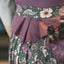 Berwin Long Dirndl 2pcs. 70cm w/Peplum "Freya" green/purple