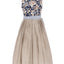 Berwin Long Dirndl 2pcs. 75cm "Kirsten" floral blue