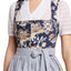 Berwin Long Dirndl 2pcs. 75cm "Kirsten" floral blue