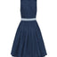 Berwin Long Dirndl 2pcs. 70cm "Dahlia" navy