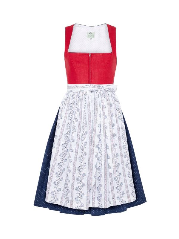 Berwin Long Dirndl 2pcs. 75cm "Alma" red