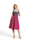 Berwin Maxi Dirndl 2pcs. 75cm "Nina" Gray/Red (34,36,42,50)