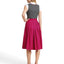 Berwin Maxi Dirndl 2pcs. 75cm "Nina" Gray/Red (34,36,42,50)