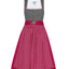 Berwin Maxi Dirndl 2pcs. 75cm "Nina" Gray/Red (34,36,42,50)