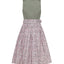 Dirndl with plain top and paisley skirt