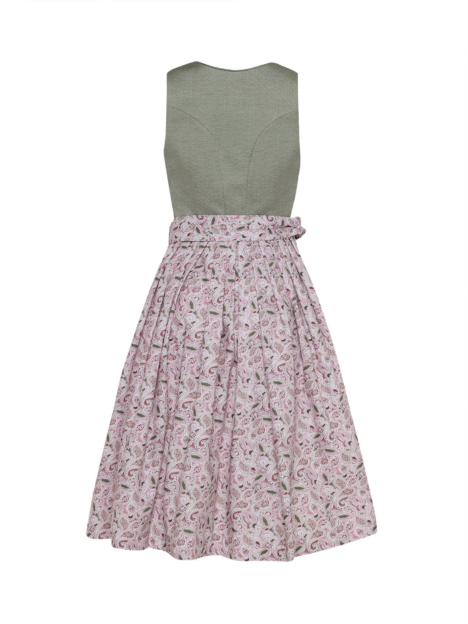 Dirndl with plain top and paisley skirt