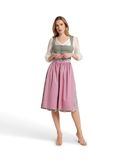 Dirndl with plain top and paisley skirt
