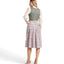 Dirndl with plain top and paisley skirt