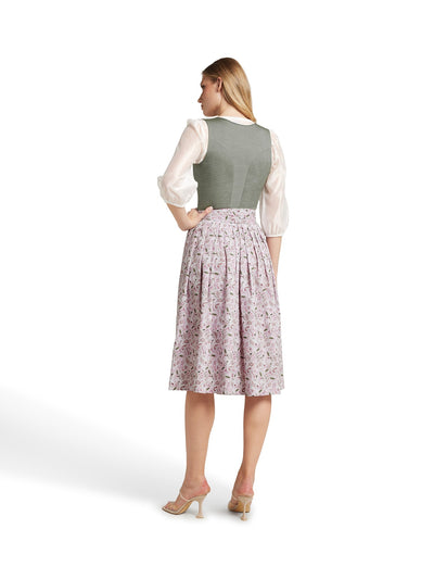 Dirndl with plain top and paisley skirt