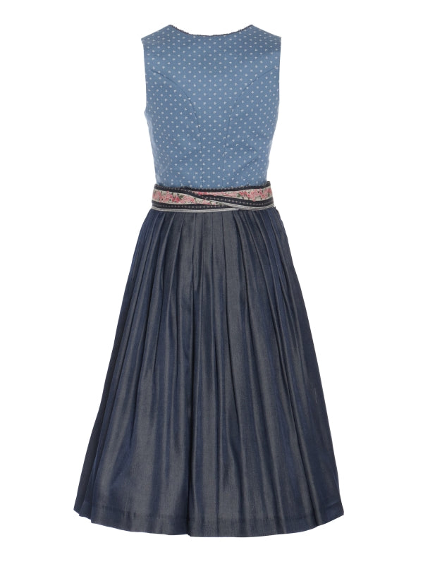 Berwin Long Dirndl 2pcs. 75cm "Jessica" blue