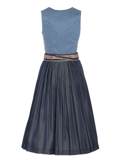 Berwin Long Dirndl 2pcs. 75cm "Jessica" blue