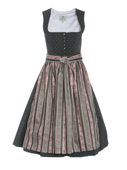 Berwin Long Dirndl 2pcs. 70cm "Elsbeth" olive (size 48)