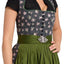 Berwin Midi Dirndl 2pcs. 60cm "Ottilie" anthracite