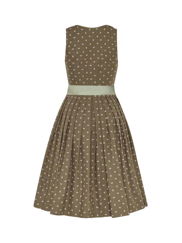 Berwin Long Dirndl 2pcs. 70cm "Verena" olive (size 46)